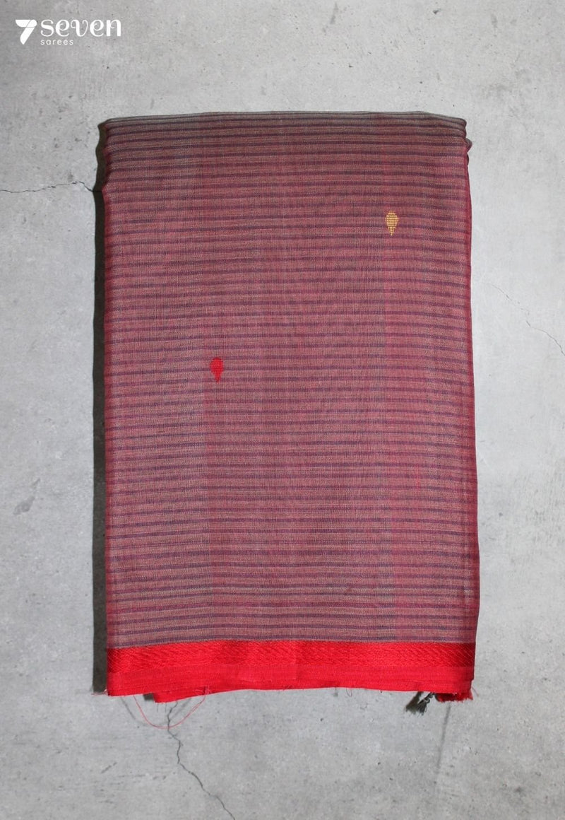 Moneri Signature Seven Handloom Pink Bangalore Pure Cotton Saree - Seven Sarees - Saree - Seven Sarees