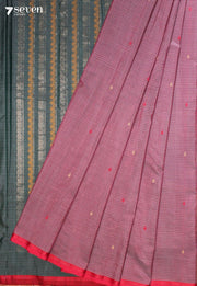 Moneri Signature Seven Handloom Pink Bangalore Pure Cotton Saree - Seven Sarees - Saree - Seven Sarees