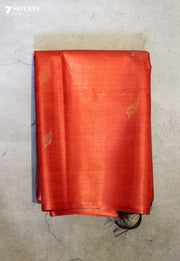 Monsoon Story Handloom Orange Pure Tussar Silk(Kosa) Saree| Silk Mark Certified - Seven Sarees - Saree - Seven Sarees