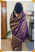 Moonlit Meadow Signature Seven Handloom Golden - Purple Bangalore Silk Cotton Saree - Seven Sarees - Saree - Seven Sarees