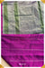 Moonlit Orchid Signature Seven Handloom Pink - Green Bangalore Silk Cotton Saree - Seven Sarees - Saree - Seven Sarees