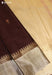 Morning Bloom Signature Seven Handloom Coffee Brown Bangalore Pure Silk Cotton Saree - Seven Sarees - Saree - Seven Sarees