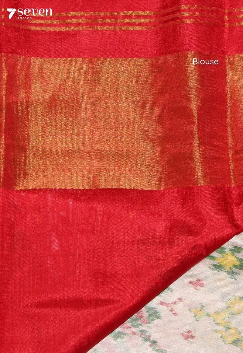 Mridvika Patola Handloom Single Ikat Multicolour Pure Silk Saree | Silk Mark Certified - view 4