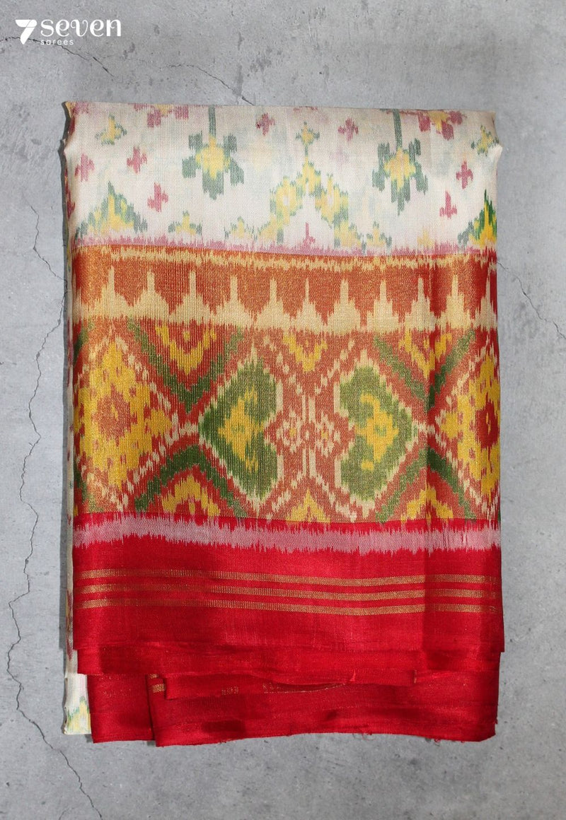 Mridvika Patola Handloom Single Ikat Multicolour Pure Silk Saree | Silk Mark Certified - view 2