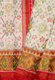 Mridvika Patola Handloom Single Ikat Multicolour Pure Silk Saree | Silk Mark Certified - view 5