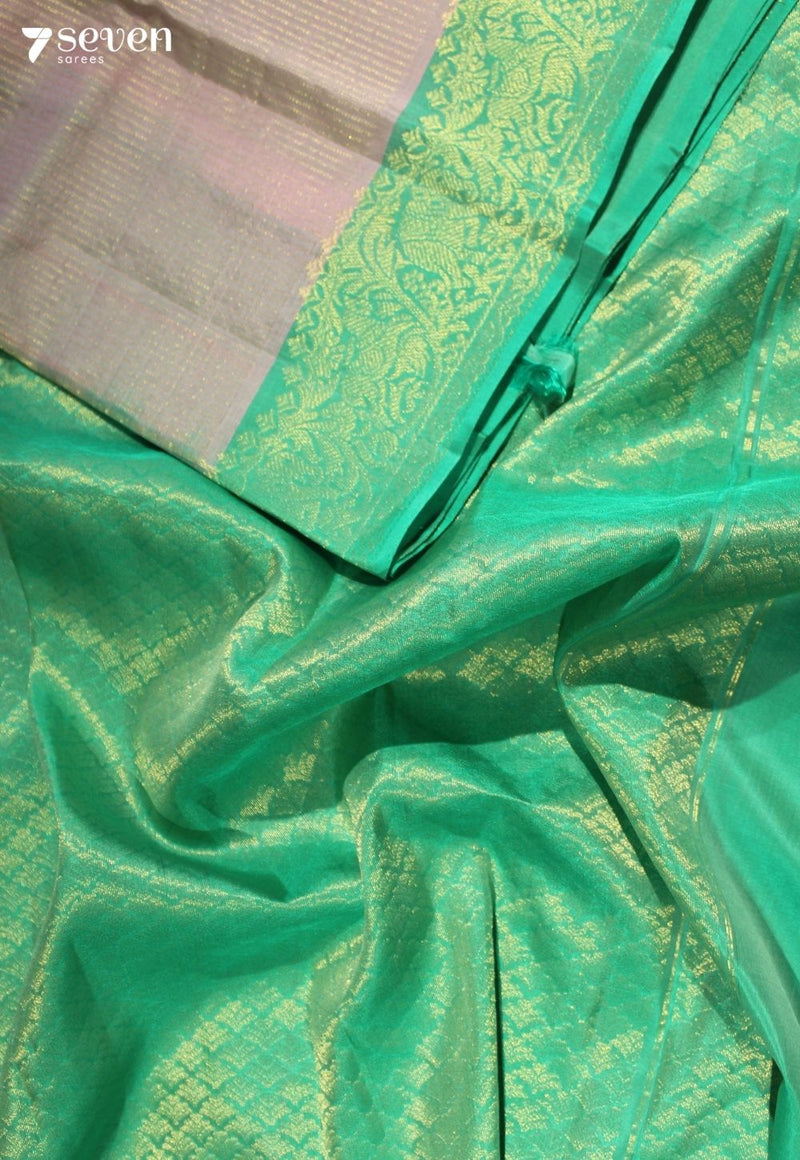 Mrinal Signature Seven Handloom Onion Pink Bangalore Pure Silk Saree|Silk Mark Certified - Seven Sarees - Saree - Seven Sarees