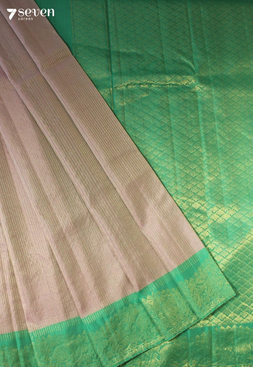Mrinal Signature Seven Handloom Onion Pink Bangalore Pure Silk Saree|Silk Mark Certified - Seven Sarees - Saree - Seven Sarees