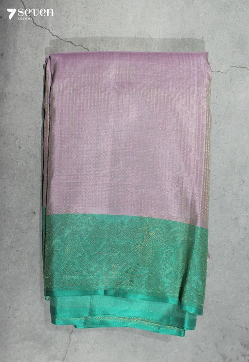 Mrinal Signature Seven Handloom Onion Pink Bangalore Pure Silk Saree|Silk Mark Certified - Seven Sarees - Saree - Seven Sarees