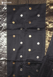 Mrinalini Maheshwari Handloom Black Silk Cotton Saree - Seven Sarees - Seven Sarees