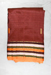 Mrinalya Signature Seven Handloom Red Bangalore Vegan Silk Saree - Seven Sarees - Saree - Seven Sarees