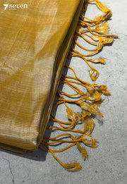 Mrinmayi Mangalagiri Handloom Yellow Vegan Silk Saree - Seven Sarees - Saree - Seven Sarees