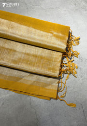 Mrinmayi Mangalagiri Handloom Yellow Vegan Silk Saree - Seven Sarees - Saree - Seven Sarees