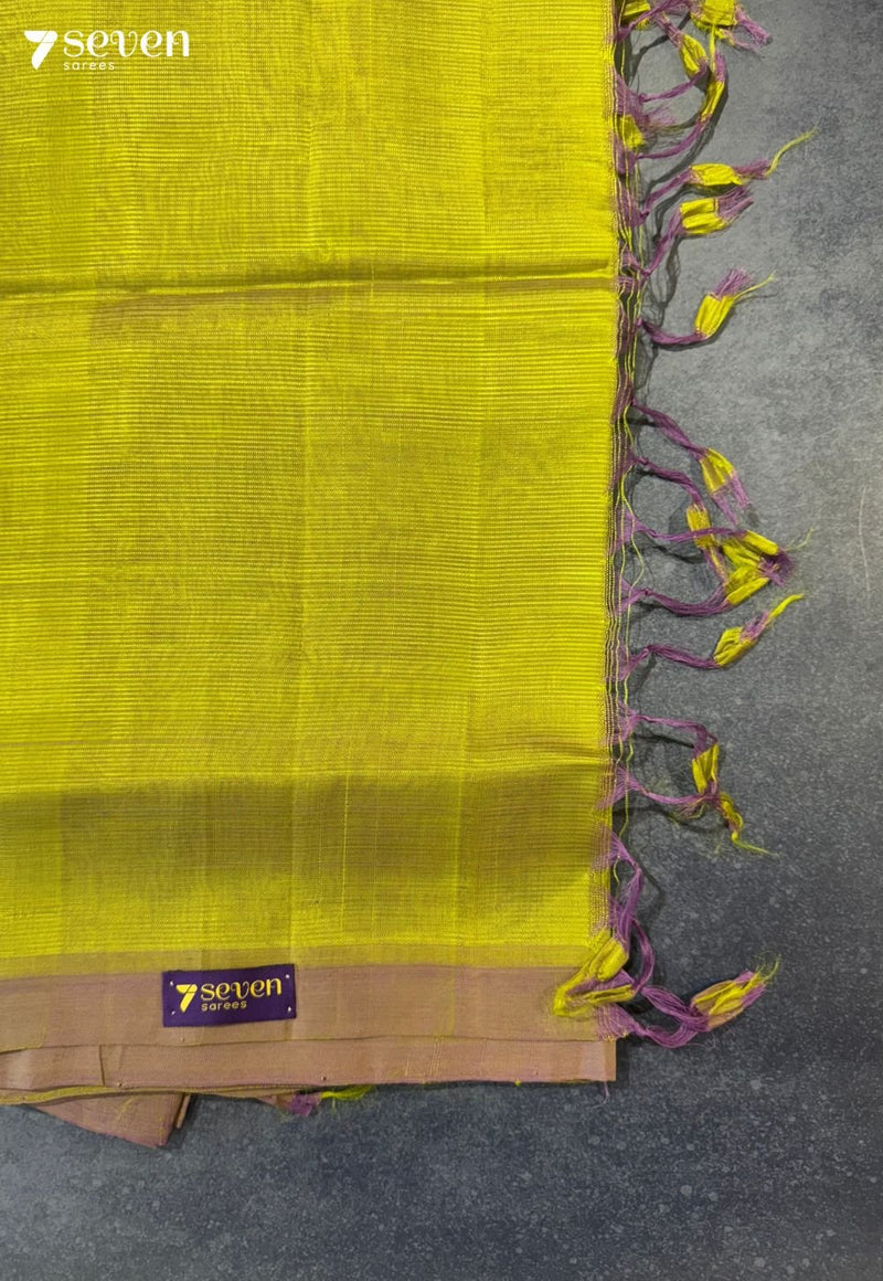 Mrudu Mangalagiri Handloom Green Vegan Silk Saree - Seven Sarees - Saree - Seven Sarees