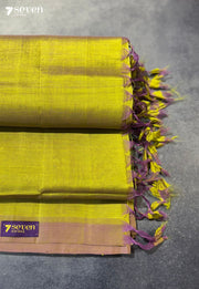 Mrudu Mangalagiri Handloom Green Vegan Silk Saree - Seven Sarees - Saree - Seven Sarees