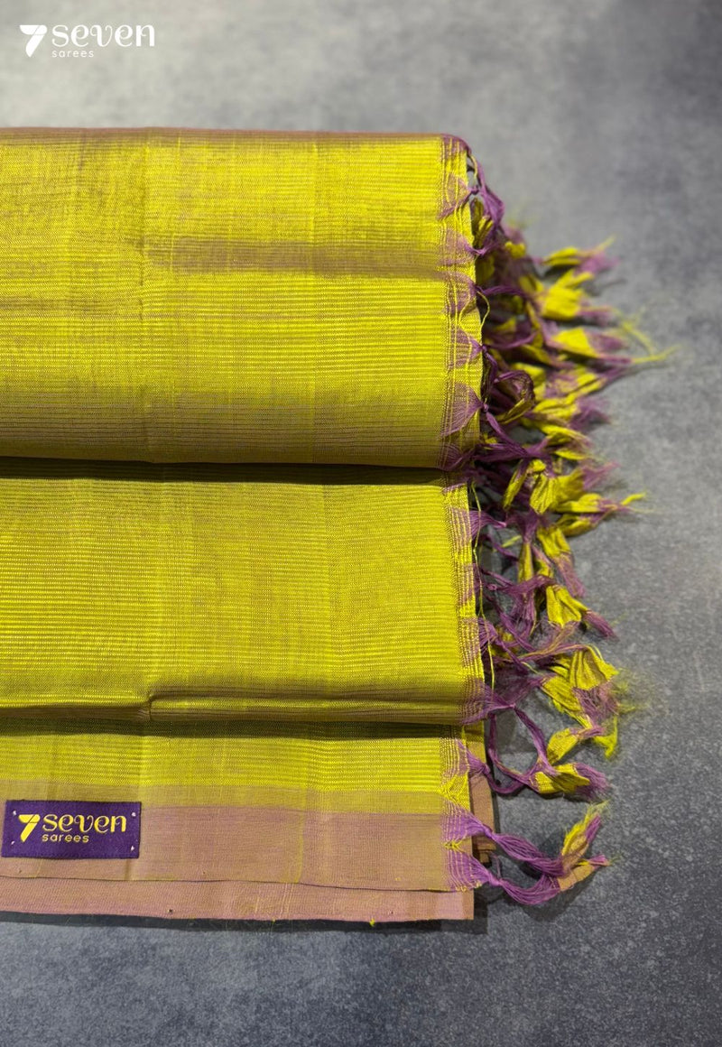Mrudu Mangalagiri Handloom Green Vegan Silk Saree - Seven Sarees - Saree - Seven Sarees