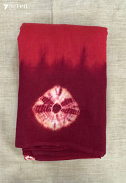 Mullai Madurai Red Handmade Pure Cotton Sungudi Saree - Seven Sarees - Saree - Seven Sarees