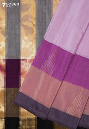 Naimisha Signature Seven Handloom Purple Bangalore Pure Silk Cotton Saree - Seven Sarees - Saree - Seven Sarees