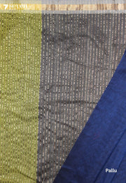Nairavi Signature Seven Handloom Blue Bangalore Pure Cotton Saree - Seven Sarees - Saree - Seven Sarees