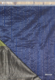 Nairavi Signature Seven Handloom Blue Bangalore Pure Cotton Saree - Seven Sarees - Saree - Seven Sarees