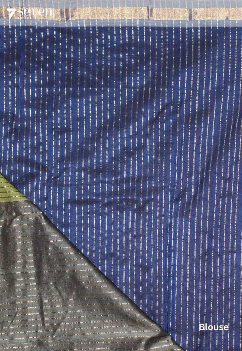Nairavi Signature Seven Handloom Blue Bangalore Pure Cotton Saree - Seven Sarees - Saree - Seven Sarees
