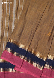 Nairuha Signature Seven Handloom Mustard Bangalore Pure Cotton Saree - Seven Sarees - Saree - Seven Sarees