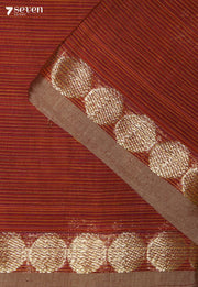 Nairuhi Signature Seven Handloom Red Bangalore Pure Cotton Saree - Seven Sarees - Saree - Seven Sarees