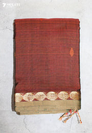 Nairuhi Signature Seven Handloom Red Bangalore Pure Cotton Saree - Seven Sarees - Saree - Seven Sarees