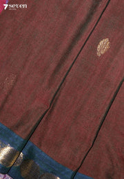 Nairvya Signature Seven Handloom Brown Bangalore Pure Cotton Saree - Seven Sarees - Saree - Seven Sarees