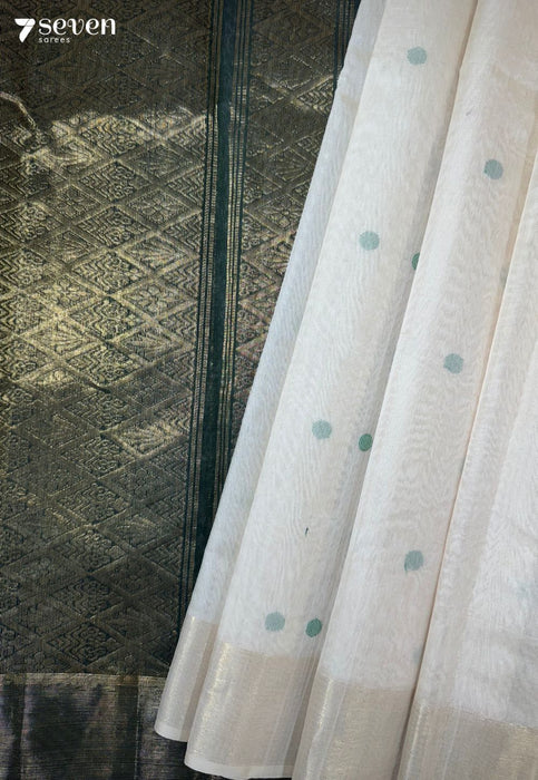 Nandini Signature Seven Handloom Green Bangalore Pure Silk Cotton Saree - Seven Sarees - Saree - Seven Sarees