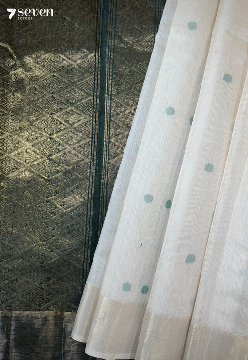 Nandini Signature Seven Handloom Green Bangalore Pure Silk Cotton Saree - Seven Sarees - Saree - Seven Sarees