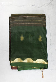 Neelatha Signature Seven Handloom Brown Bangalore Vegan Silk Saree - Seven Sarees - Saree - Seven Sarees