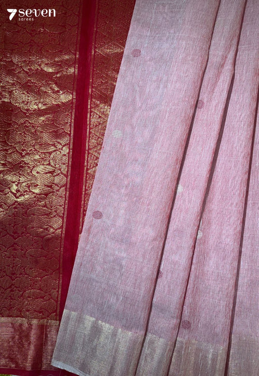 Neeraja Signature Seven Handloom Pink Bangalore Pure Silk Cotton Saree - Seven Sarees - Saree - Seven Sarees