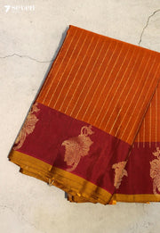 Neeranvi Signature Seven Handloom Brown Bangalore Pure Silk Cotton Saree - Seven Sarees - Saree - Seven Sarees