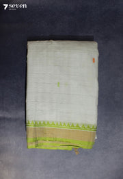 Neshara Signature Seven Handloom Ice Blue Bangalore Pure Cotton Saree - Seven Sarees - Saree - Seven Sarees