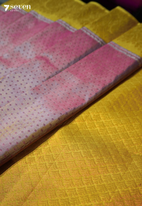 Night Petal Signature Seven Handloom Mauve Bangalore Pure Silk Saree|Silk Mark Certified - Seven Sarees - Saree - Seven Sarees