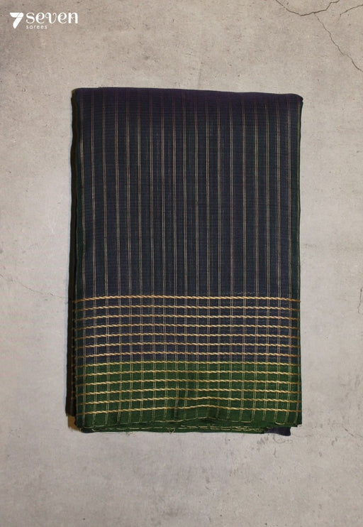 Nilanthi Signature Seven Handloom Blue Bangalore Pure Cotton Saree - Seven Sarees - Saree - Seven Sarees