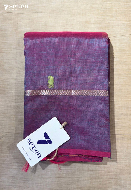Nilgiri Bloom Signature Seven Handloom Lavender Bangalore Vegan Silk Saree - Seven Sarees - Saree - Seven Sarees