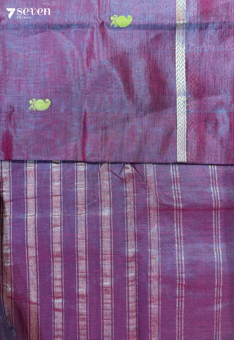 Nilgiri Bloom Signature Seven Handloom Lavender Bangalore Vegan Silk Saree - Seven Sarees - Saree - Seven Sarees
