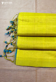 Nilotpala Mangalagiri Handloom Green Blue Vegan Silk Saree - Seven Sarees - Saree - Seven Sarees