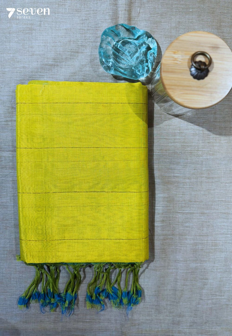 Nilotpala Mangalagiri Handloom Green Blue Vegan Silk Saree - Seven Sarees - Saree - Seven Sarees