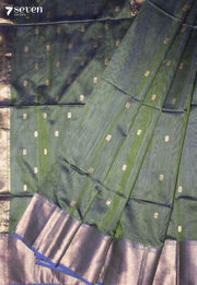 Nishitha Maheshwari Handloom Green Silk Cotton Saree - view 1