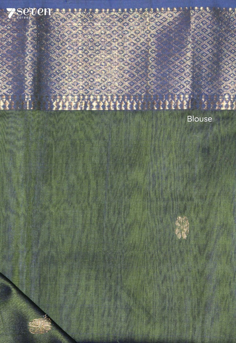 Nishitha Maheshwari Handloom Green Silk Cotton Saree - view 4