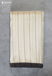 Nohavi Signature Seven Handloom Off-White Bangalore Pure Silk Cotton Saree - Seven Sarees - Saree - Seven Sarees