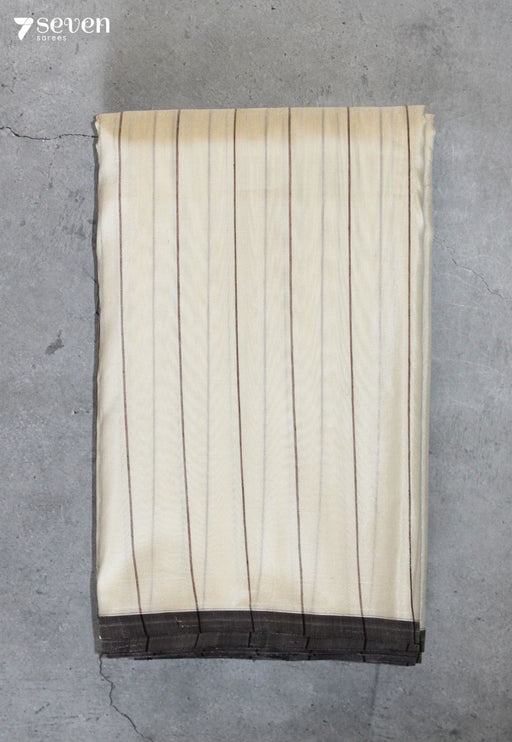 Nohavi Signature Seven Handloom Off-White Bangalore Pure Silk Cotton Saree - Seven Sarees - Saree - Seven Sarees
