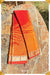 Nugge Signature Seven Handloom Orange/ Red Bangalore Vegan Silk Saree - Seven Sarees - Saree - Seven Sarees