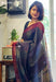 Nyra Signature Seven Handloom Black Bangalore Pure Cotton Saree - Seven Sarees - Saree - Seven Sarees