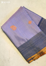 Olikara Signature Seven Handloom Lavendar Bangalore Pure Silk Cotton Saree - Seven Sarees - Saree - Seven Sarees