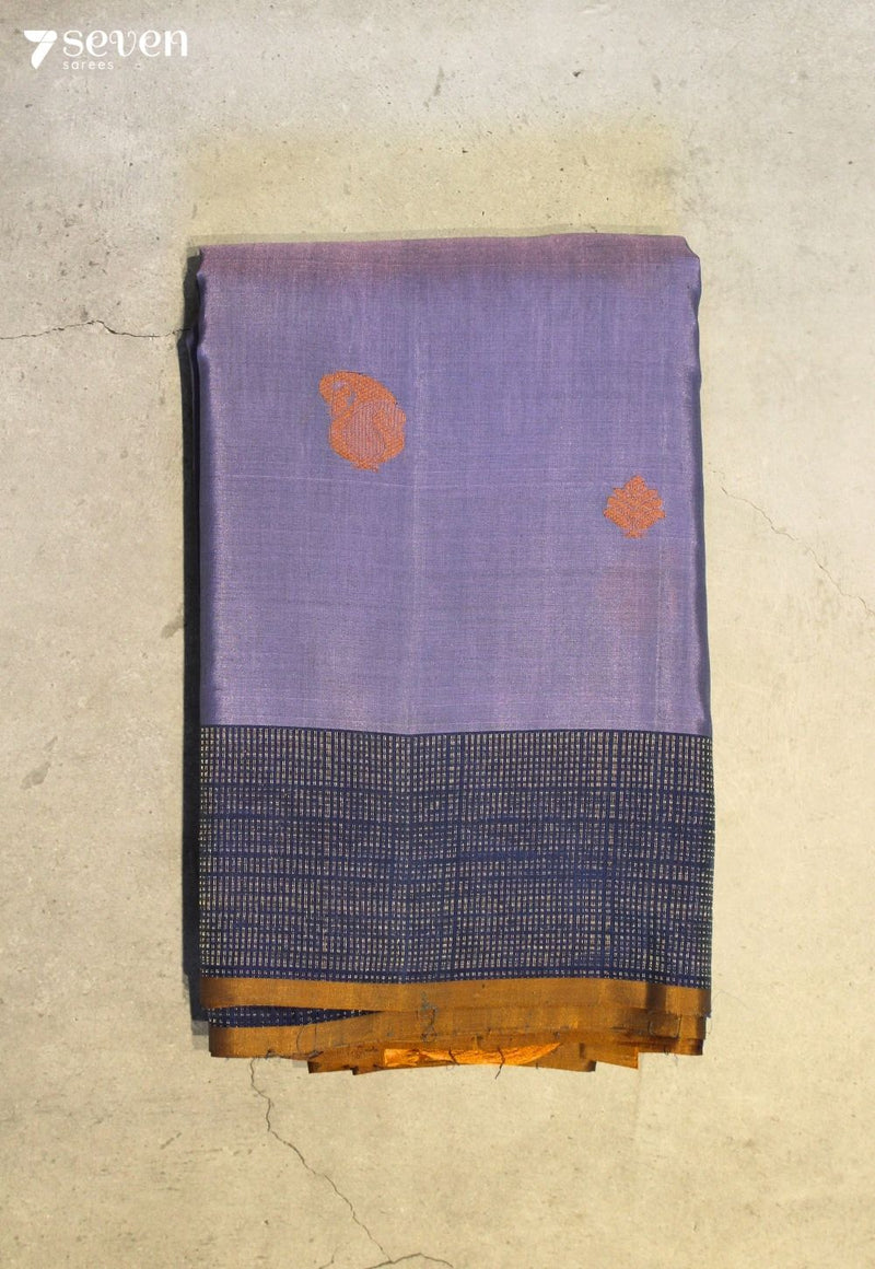 Olikara Signature Seven Handloom Lavendar Bangalore Pure Silk Cotton Saree - Seven Sarees - Saree - Seven Sarees