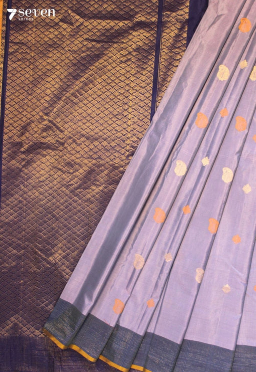 Olikara Signature Seven Handloom Lavendar Bangalore Pure Silk Cotton Saree - Seven Sarees - Saree - Seven Sarees