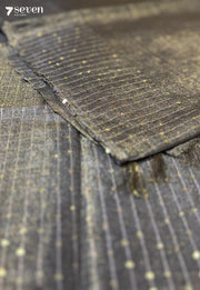 One in a million Chattisgarh Black Pure Tussar Silk Saree | Silk Mark Certified - Seven Sarees - Saree - Seven Sarees